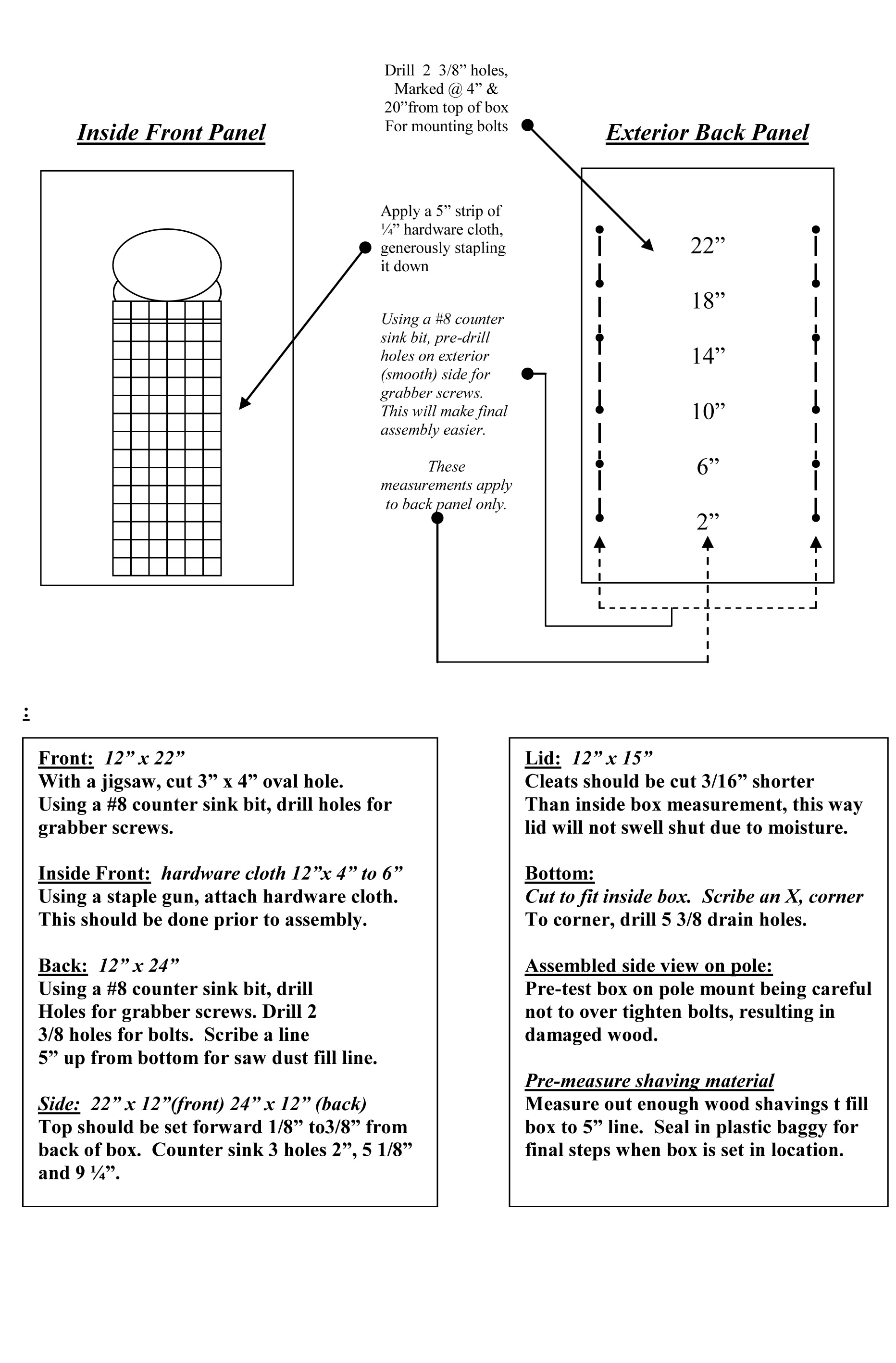 Wood Duck Box Plans